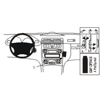 Brodit ProClip montážna konzola pre Mercedes Benz C-Class 00-06, na stred