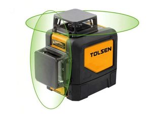 TOLSEN AKU krížový rotačný laser 2x360°, zelený lúč, 30 m