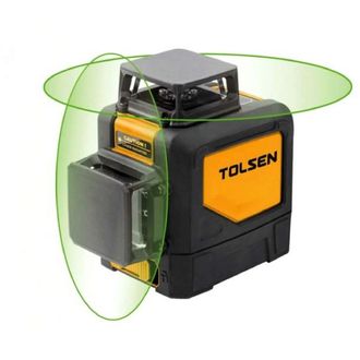 TOLSEN AKU krížový rotačný laser 2x360°, zelený lúč, 30 m