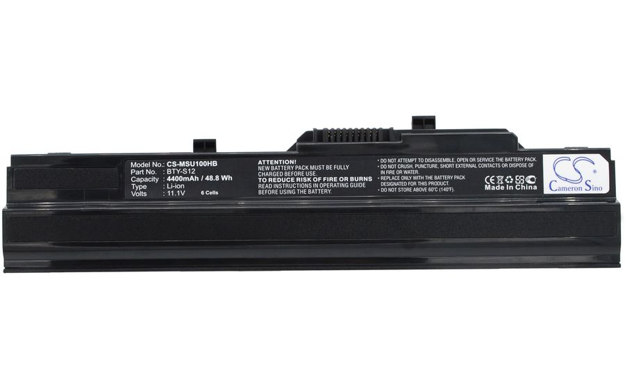 Batéria pre MSI Wind 90, Wind U100, Wind U120, Medion MD96891 a ďalšie, 4400 mAh, Li-Ion