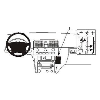 Brodit ProClip montážna konzola pre Volvo S40/V40 01-03, na stred vpravo