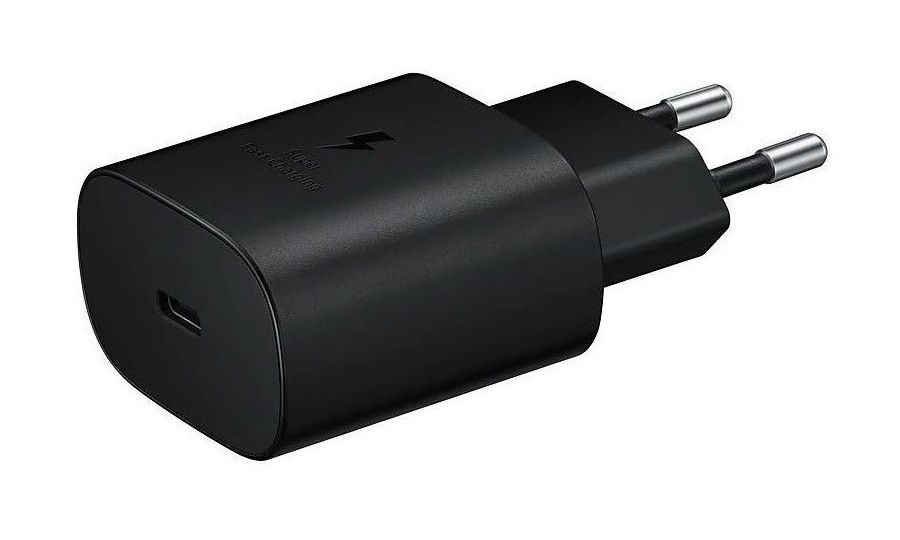 Samsung 25W sieťová rýchlonabíjačka USB-C, bez kábla, ekologické balenie, čierna