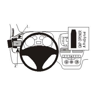 Brodit ProClip montážna konzola pre Fiat Doblo 10-14/Opel Combo 12-18, zosilnený, vľavo na mriežku