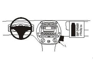 Brodit ProClip montážna konzola pre Toyota RAV 4 01-03, na stred vpravo