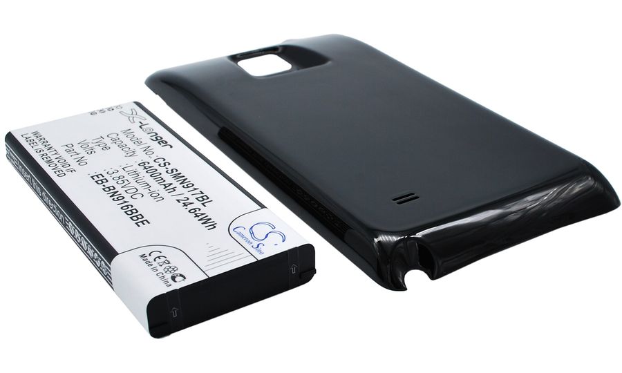 Batérie pre Samsung Galaxy Note 4 rozšírená vrátane zadného krytu čierna, Li-Ion, 6400 mAh