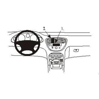 Brodit ProClip montážna konzola pre Peugeot 607 01-09, na stred vľavo