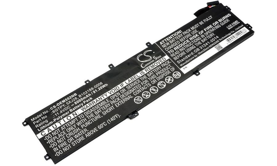 Batéria pre Dell XPS 15 Dell Precision 9560 9570, 8000mAh