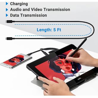 Kresliace monitory UGEE s káblom USB-C