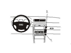 Brodit ProClip pre Audi A4/S4 Avant 02-07, A4/S4 Sedan 01-07, Seat Exeo 09-13, na stred vpravo