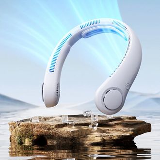 JisuLife Neck Life 4, chladiaci ohrievač krku, 5 rýchlostí, skladacia konštrukcia, 5000 mAh, sivá