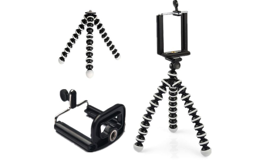 Mobilly Statív s držiakom pre mobilné telefóny, flexibilné nohy, statívový závit (napr. GorillaPod)