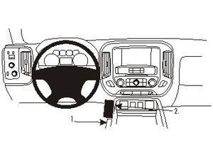 Brodit ProClip pre Chevrolet Silverado/GMC Sierra 1500 14-18/2500/3500 15-19, na stred vľavo dole