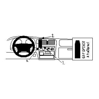 Brodit ProClip montážna konzola pre Toyota Hilux 98-05/Tundra 99-04, na stred