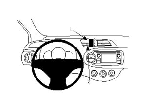 Brodit ProClip montážna konzola pre Toyota Yaris 12-14, na stred