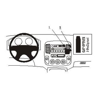 Brodit ProClip montážna konzola pre Ford Escape 01-07/Maverick 01-07, na stred