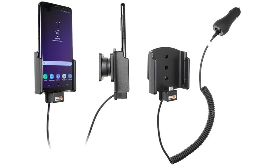 Brodit držiak do auta na Samsung Galaxy S9 bez puzdra, s nabíjaním z cig. zapaľovača