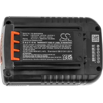 Batéria pre Black & Decker (napr. Black & Decker LBX1540), 2000 mAh, 40 V