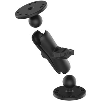 RAM Mounts rameno, kovové, pre 1" guľové čapy (94 mm) + 2x AMPS krúžkový adaptér, RAM-B-101U