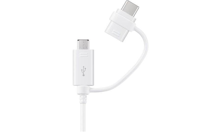 Samsung Kombinovaný dátový a nabíjací kábel USB-C/MicroUSB, 1 m, biely