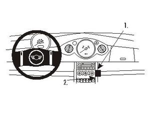 Brodit ProClip montážna konzola pre Mini Cooper Convertible 01-07, Mini Cooper 01-06, na stred