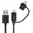 Samsung Kombinovaný dátový a nabíjací kábel USB-C/MicroUSB, 1 m, čierny