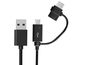 Samsung Kombinovaný dátový a nabíjací kábel USB-C/MicroUSB, 1 m, čierny