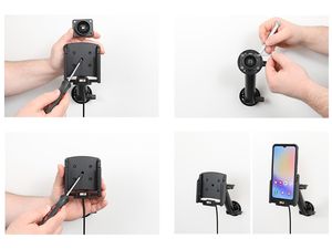 Držiak Brodit pre Samsung Galaxy Xcover 7, bez puzdra, pogo, skryté nabíjanie