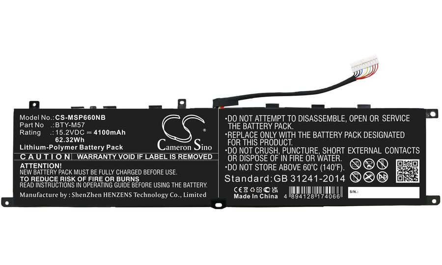 Batéria pre Msi Gp66, Gp76, Leopard 10ug, 4100 mAh