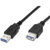 Predlžovací kábel USB Premiumcord, USB 3.0, 3 m, čierny