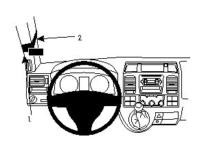 Brodit ProClip Volkswagen Caravelle/T5 Transporter/Pickup 10-15, vľavo na stĺpik (bez držadla)