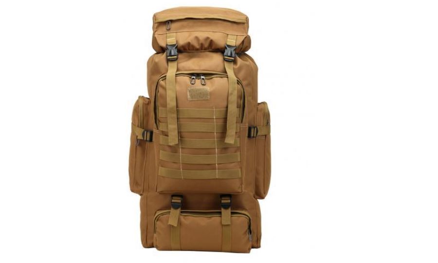 Taktické armádne krížové telo, 80 l, systém MOLLE, opasok, khaki