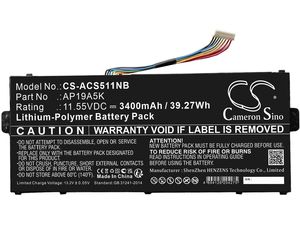 Batéria pre Acer Aspire 5 A515-43, Chromebook Spin 511 R752t-N14n atď., 3400 mAh