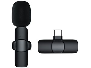 Bezdrôtový kondenzátorový klopový mikrofón, USB-C