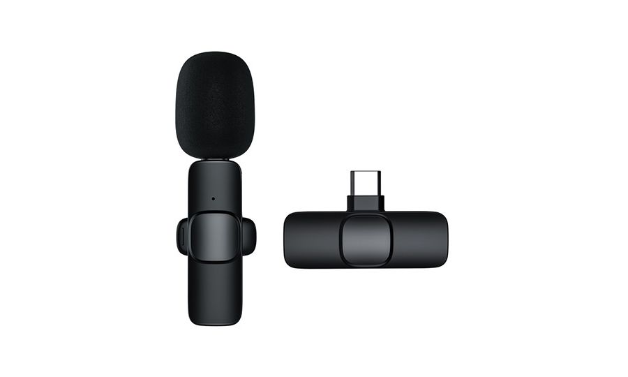 Bezdrôtový kondenzátorový klopový mikrofón, USB-C