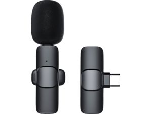 Bezdrôtový kondenzátorový klopový mikrofón, USB-C