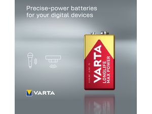 Varta Longlife Max Power 9V, 1 batéria