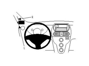 Brodit ProClip pre Peugeot iOn/Citroen C-Zero/Mitsubishi i-MiEV 10-17, vľavo na stĺpiku
