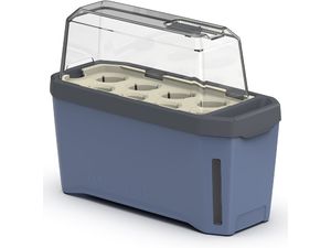Samozavlažovací kvetináč Gusta Garden HARRY HERBS s vekom, modrý