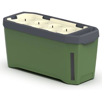 Samozavlažovací kvetináč Gusta Garden HARRY HERBS bez veka, tmavozelený