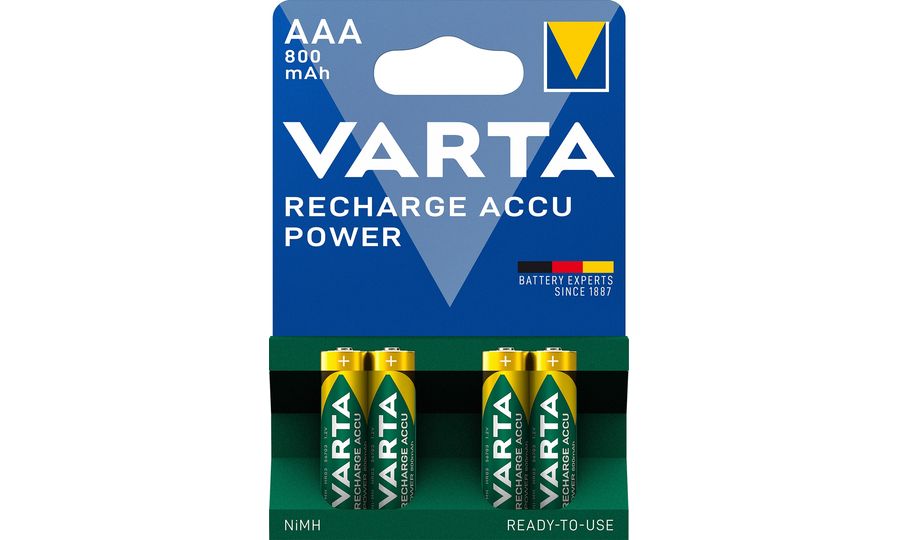 Varta Recharge Accu Power AAA 800mAh, 4ks dobíjacích batérií