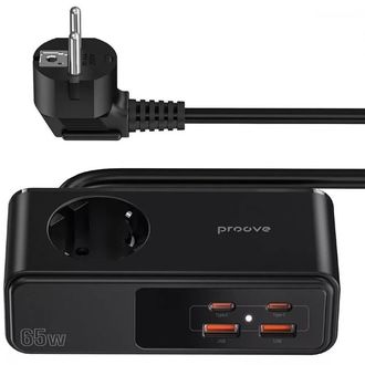 Napájací panel Proove Homester Pro 65W (1AC + 2 Type-C + 2 USB) 1,5 m