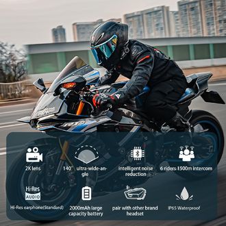 FreedConn R3 Pro Handsfree držiak na prilbu so záznamovou kamerou, pre motocykel