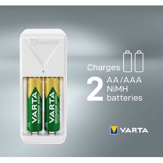 Varta Mini Charger + 2 AA 2100mAh, 2ks nabíjateľných batérií s nabíjačkou