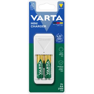 Varta Mini Charger + 2 AA 2100mAh, 2ks nabíjateľných batérií s nabíjačkou