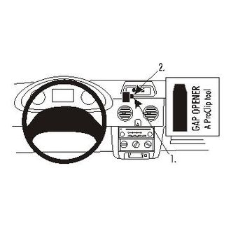 Brodit ProClip montážna konzola pre Nissan Kubistar 04-09, Renault Kangoo 03-07, na stred