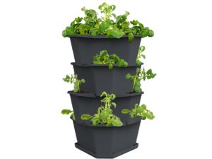 Gusta Garden PAUL POTATO 4-vrstvový samozavlažovací kvetináč, antracit