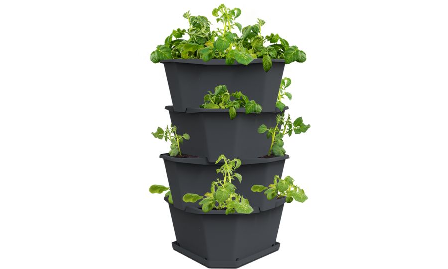 Gusta Garden PAUL POTATO 4-vrstvový samozavlažovací kvetináč, antracit