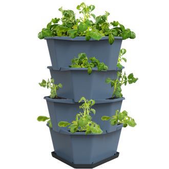 Gusta Garden PAUL POTATO 4-vrstvový samozavlažovací kvetináč, modrý