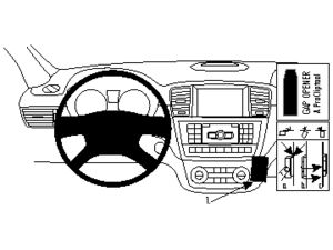 Brodit ProClip pre Mercedes Benz GL/GLE-Class 16-19/M-Class/ML 12-15, na stred vpravo
