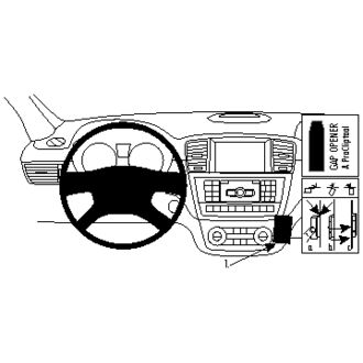 Brodit ProClip pre Mercedes Benz GL/GLE-Class 16-19/M-Class/ML 12-15, na stred vpravo